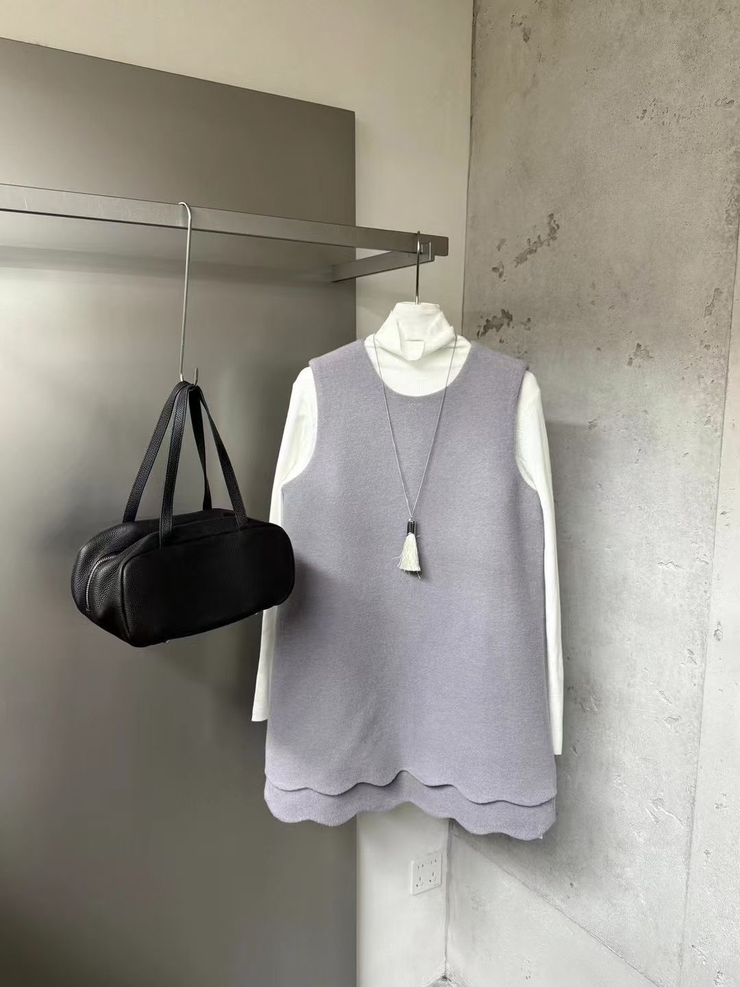 ANGE韓國代購㊣女裝新品25秋冬推薦時尚熱賣連衣裙不含內搭ANGE連衣裙圖色2