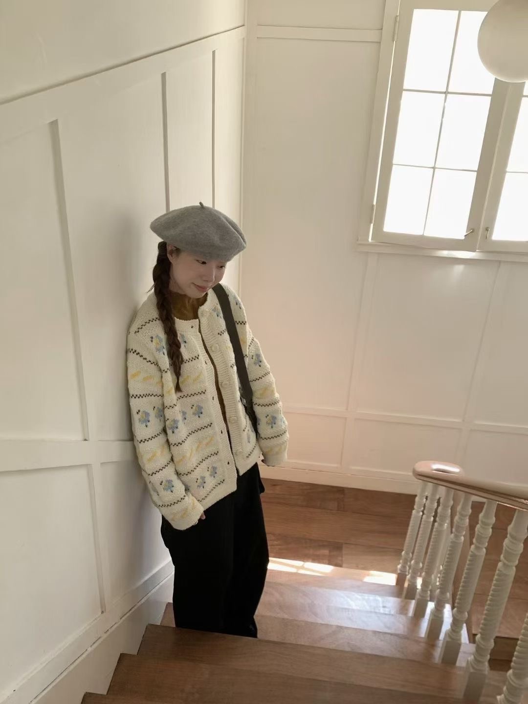 ANGE東大門㊣代購女士新款推薦職業人氣時尚25秋冬休閑針織衫ANGE針織衫圖色2