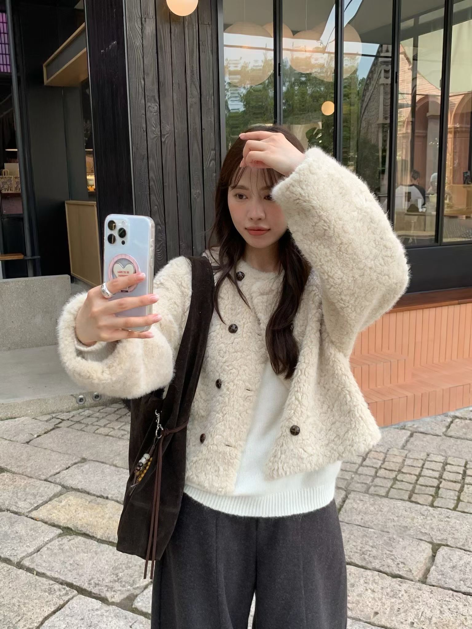 ANGE東大門㊣實拍女士新款熱賣職業人氣推薦休閑25秋冬夾克ANGE夾克圖色2