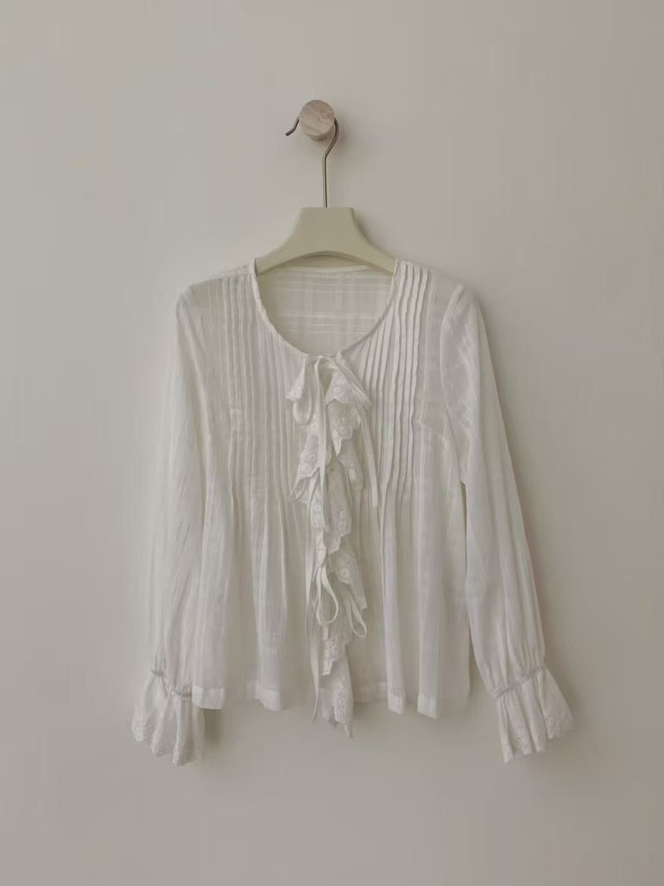 ANGE東大門㊣實拍女裝新品25秋冬真品人氣休閑熱賣襯衫蕾絲衫ANGE襯衫/蕾絲衫