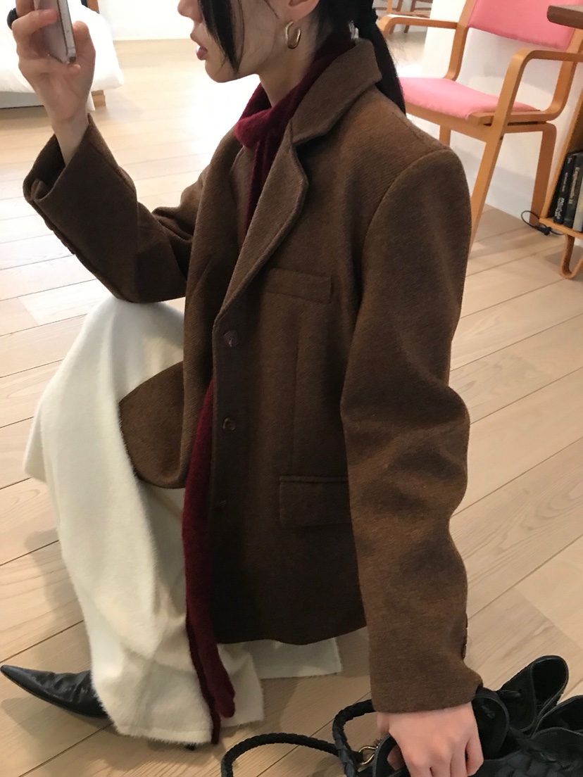 ME MO東大門㊣直郵女士新款時尚25秋冬人氣熱賣夾克羊毛羅紋ME MO夾克