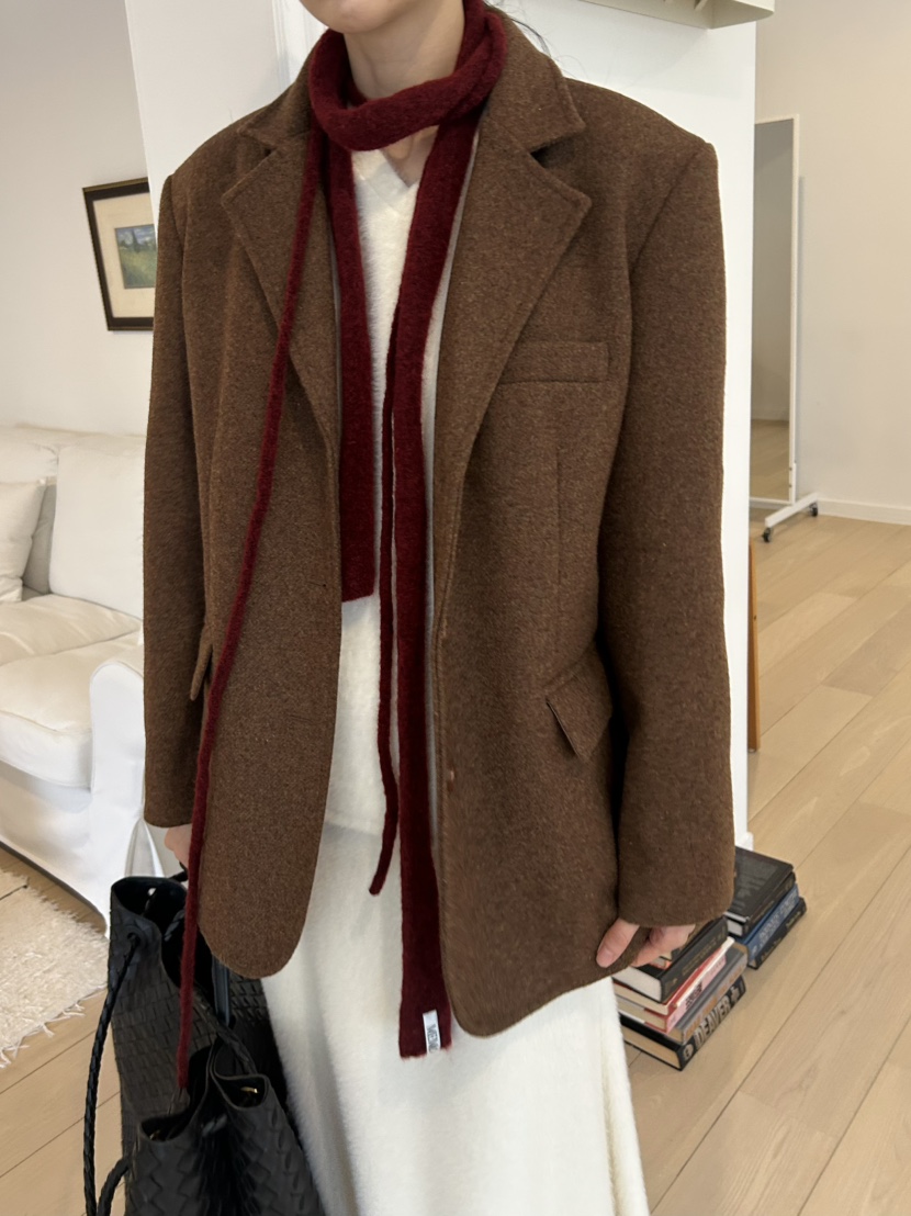 ME MO東大門㊣直郵女士新款時尚25秋冬人氣熱賣夾克羊毛羅紋ME MO夾克