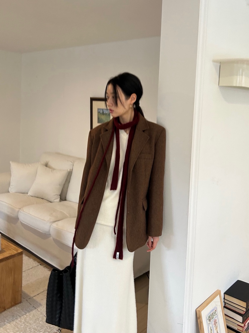 ME MO東大門㊣直郵女士新款時尚25秋冬人氣熱賣夾克羊毛羅紋ME MO夾克