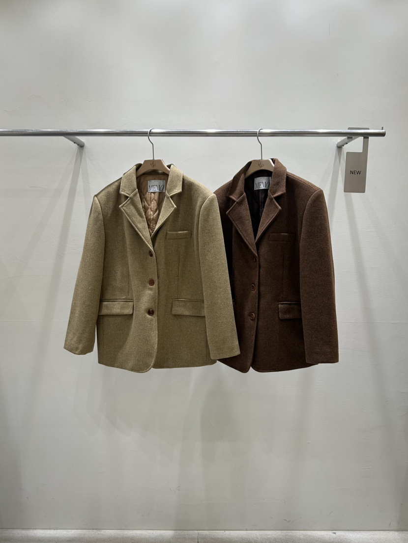 ME MO東大門㊣直郵女士新款時尚25秋冬人氣熱賣夾克羊毛羅紋ME MO夾克