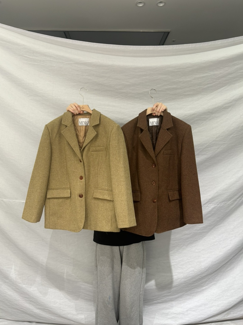 ME MO東大門㊣直郵女士新款時尚25秋冬人氣熱賣夾克羊毛羅紋ME MO夾克