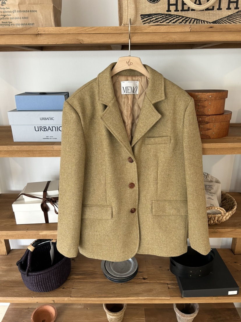 ME MO東大門㊣直郵女士新款時尚25秋冬人氣熱賣夾克羊毛羅紋ME MO夾克圖色2