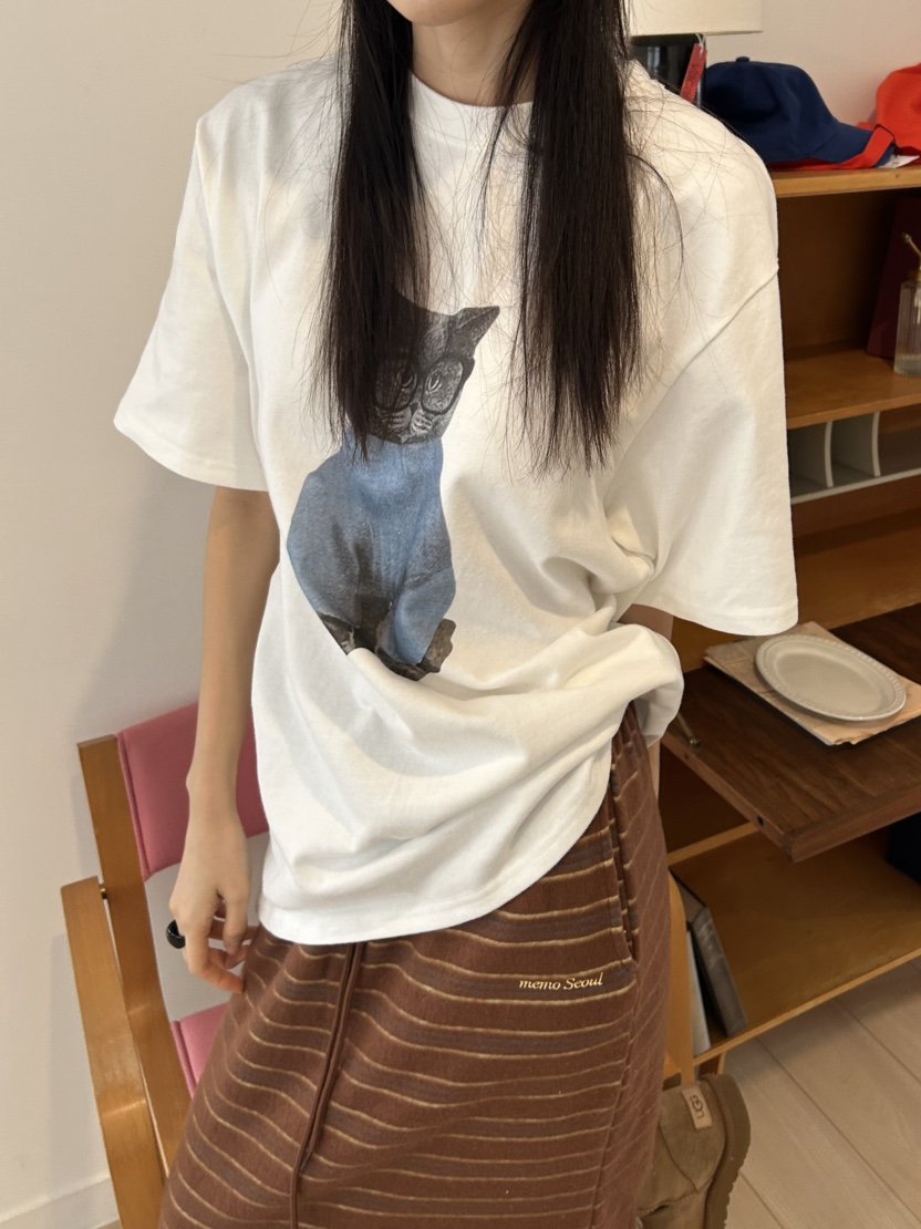 ME MO東大門㊣實拍女裝新品職業人氣時尚推薦25秋冬熱賣T恤ME MOT恤圖色3