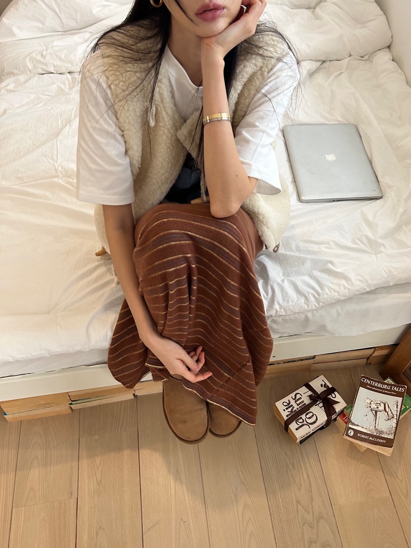 ME MO韓國代購㊣女士新品25秋冬職業休閑時尚推薦熱賣長裙ME MO長裙