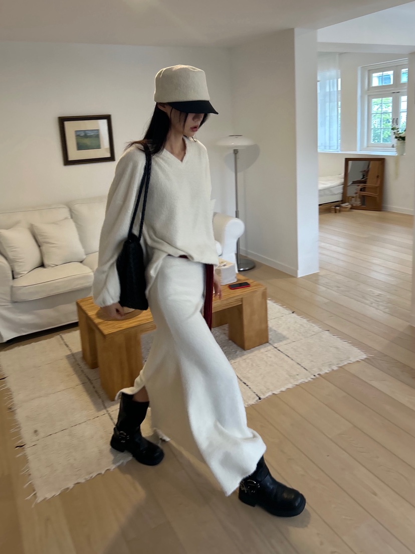 ME MO韓國直郵㊣女士新品人氣休閑熱賣25秋冬針織衫不含圍巾ME MO針織衫