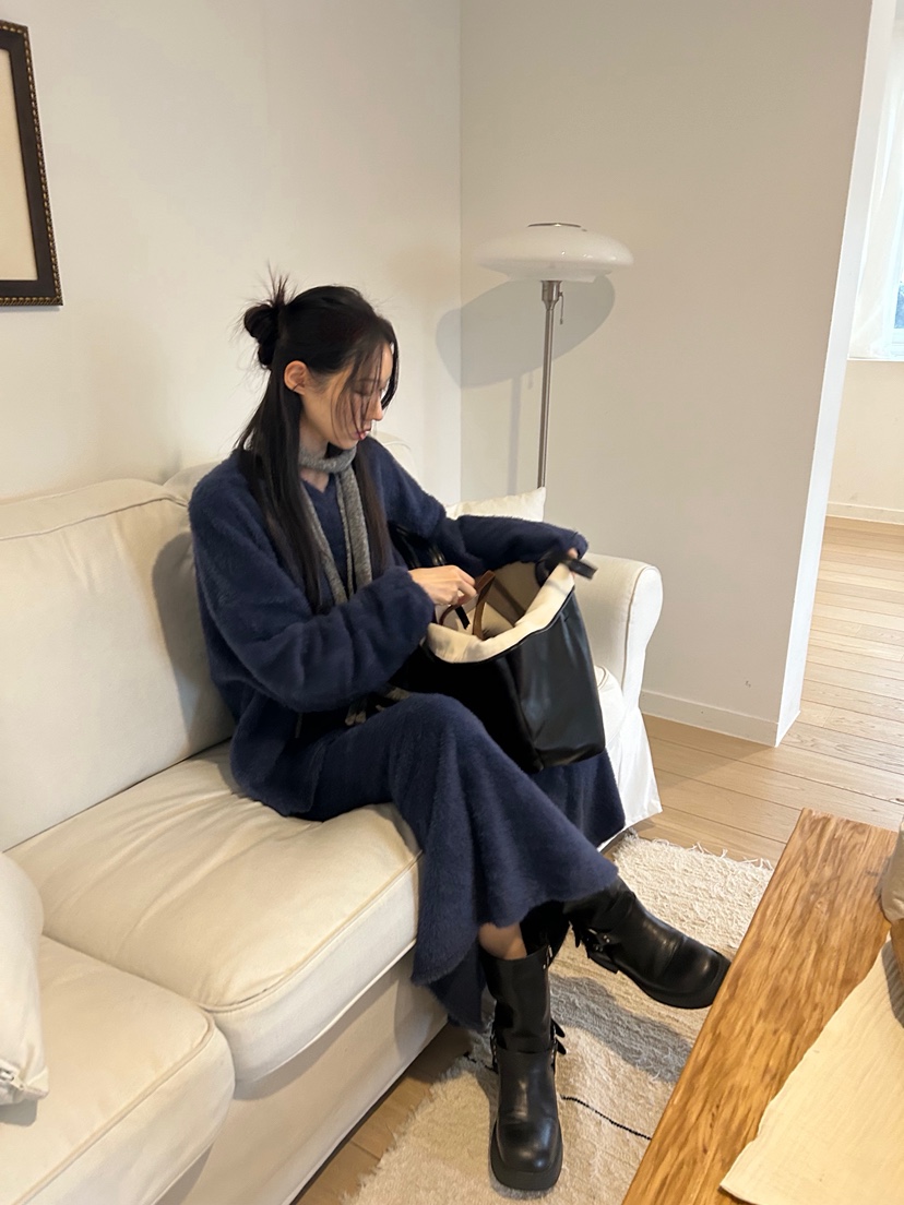 ME MO韓國直郵㊣女士新品人氣休閑熱賣25秋冬針織衫不含圍巾ME MO針織衫