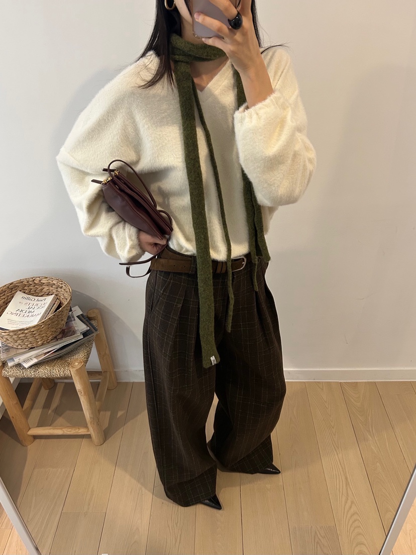 ME MO韓國直郵㊣女士新品人氣休閑熱賣25秋冬針織衫不含圍巾ME MO針織衫