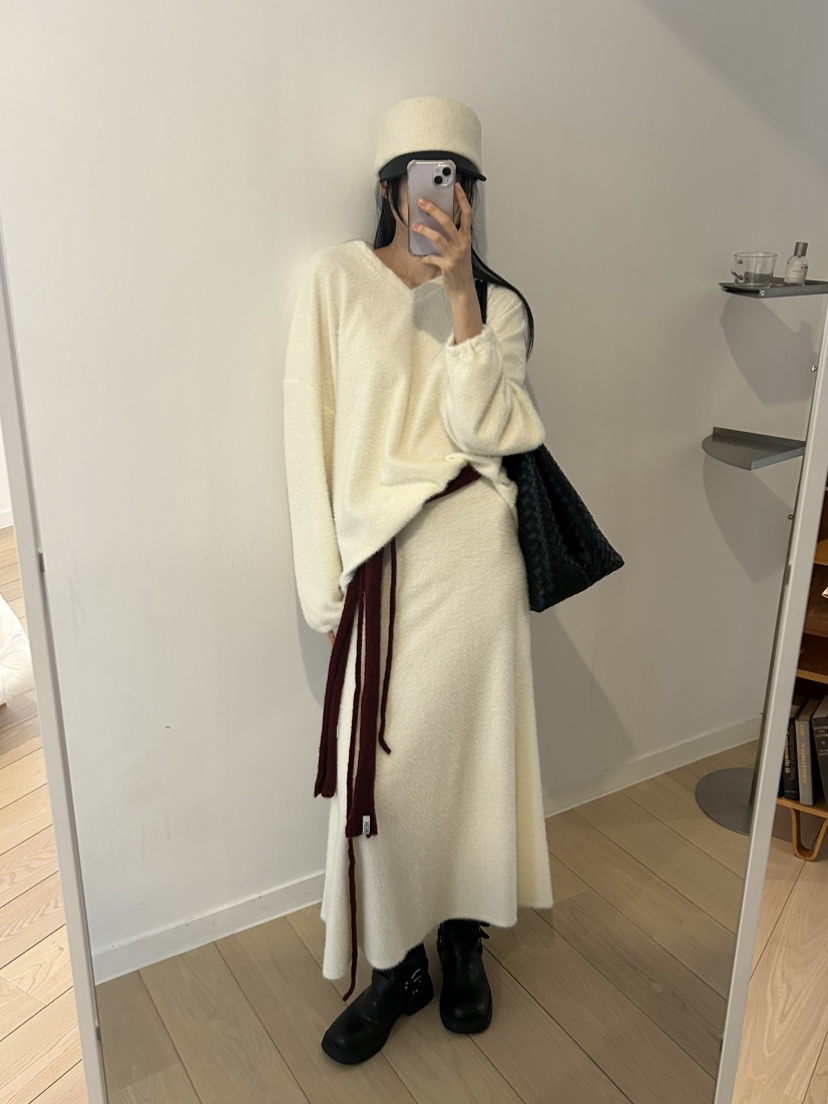 ME MO韓國直郵㊣女士新品人氣休閑熱賣25秋冬針織衫不含圍巾ME MO針織衫