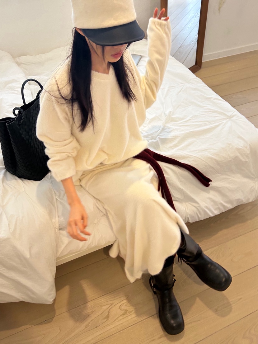 ME MO韓國直郵㊣女士新品人氣休閑熱賣25秋冬針織衫不含圍巾ME MO針織衫