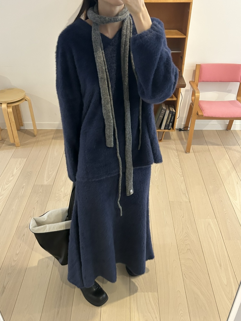 ME MO韓國直郵㊣女士新品人氣休閑熱賣25秋冬針織衫不含圍巾ME MO針織衫