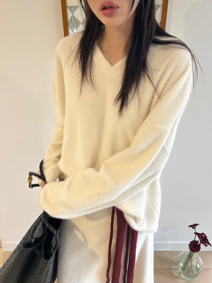 ME MO韓國直郵㊣女士新品人氣休閑熱賣25秋冬針織衫不含圍巾ME MO針織衫圖色1