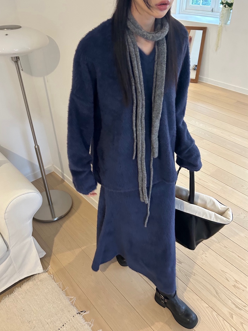 ME MO韓國直郵㊣女士新品人氣休閑熱賣25秋冬針織衫不含圍巾ME MO針織衫圖色2