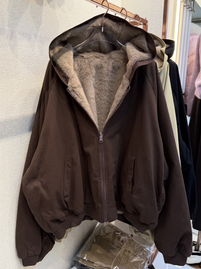 SYMBOL東大門㊣實拍女裝新款時尚熱賣推薦夾克里外穿毛絨雙面SYMBOL夾克圖色2