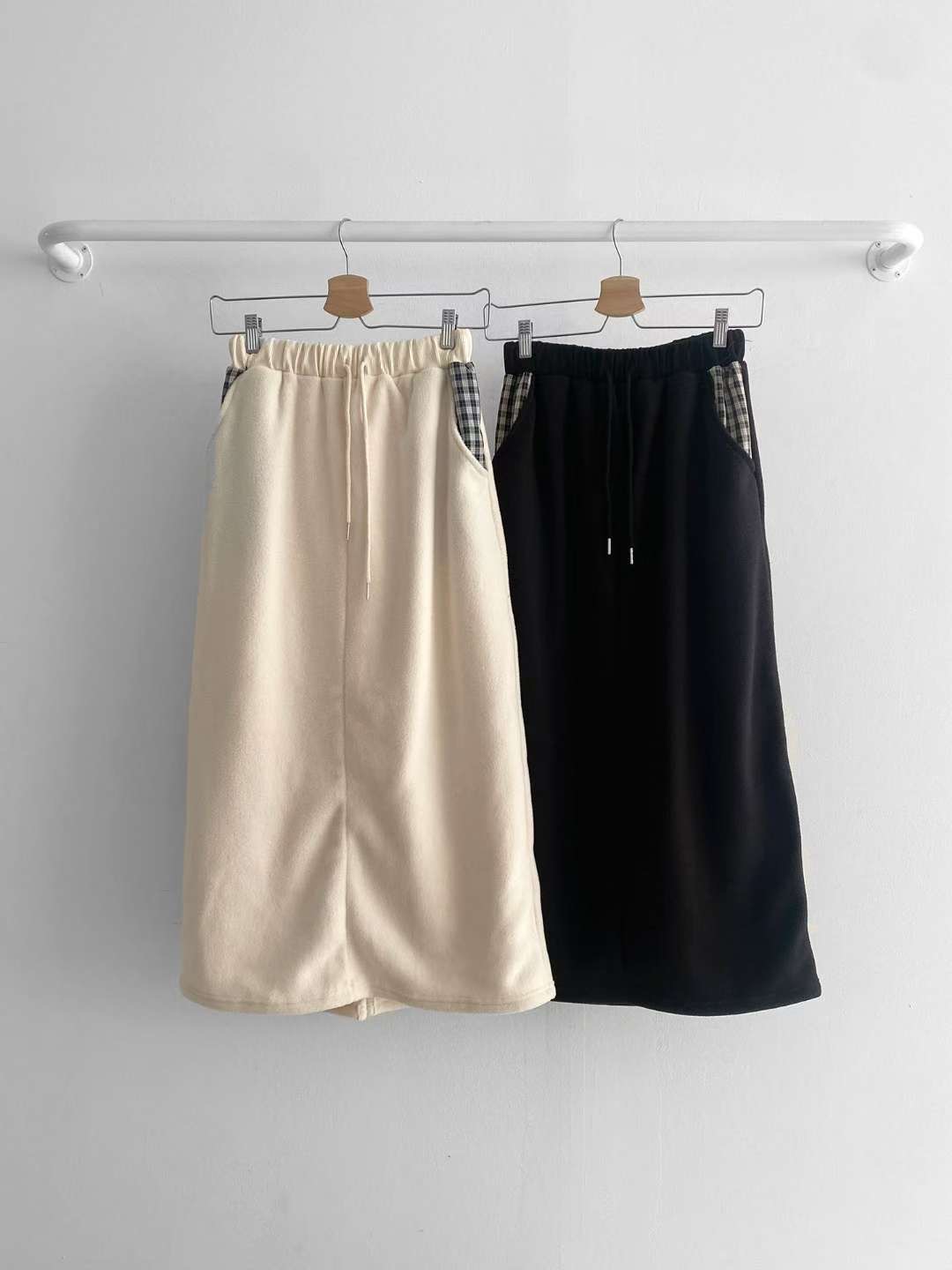 ALL IN-올인-T韓國代購㊣女士新品25秋冬真品職業休閑長裙ALL IN長裙圖色2左二色