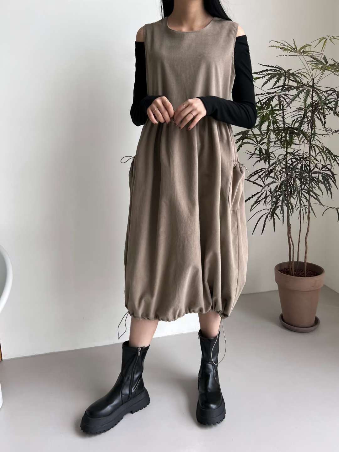 ALL IN-올인-T韓國代購㊣女裝新品人氣熱賣連衣裙不含內搭ALL IN連衣裙