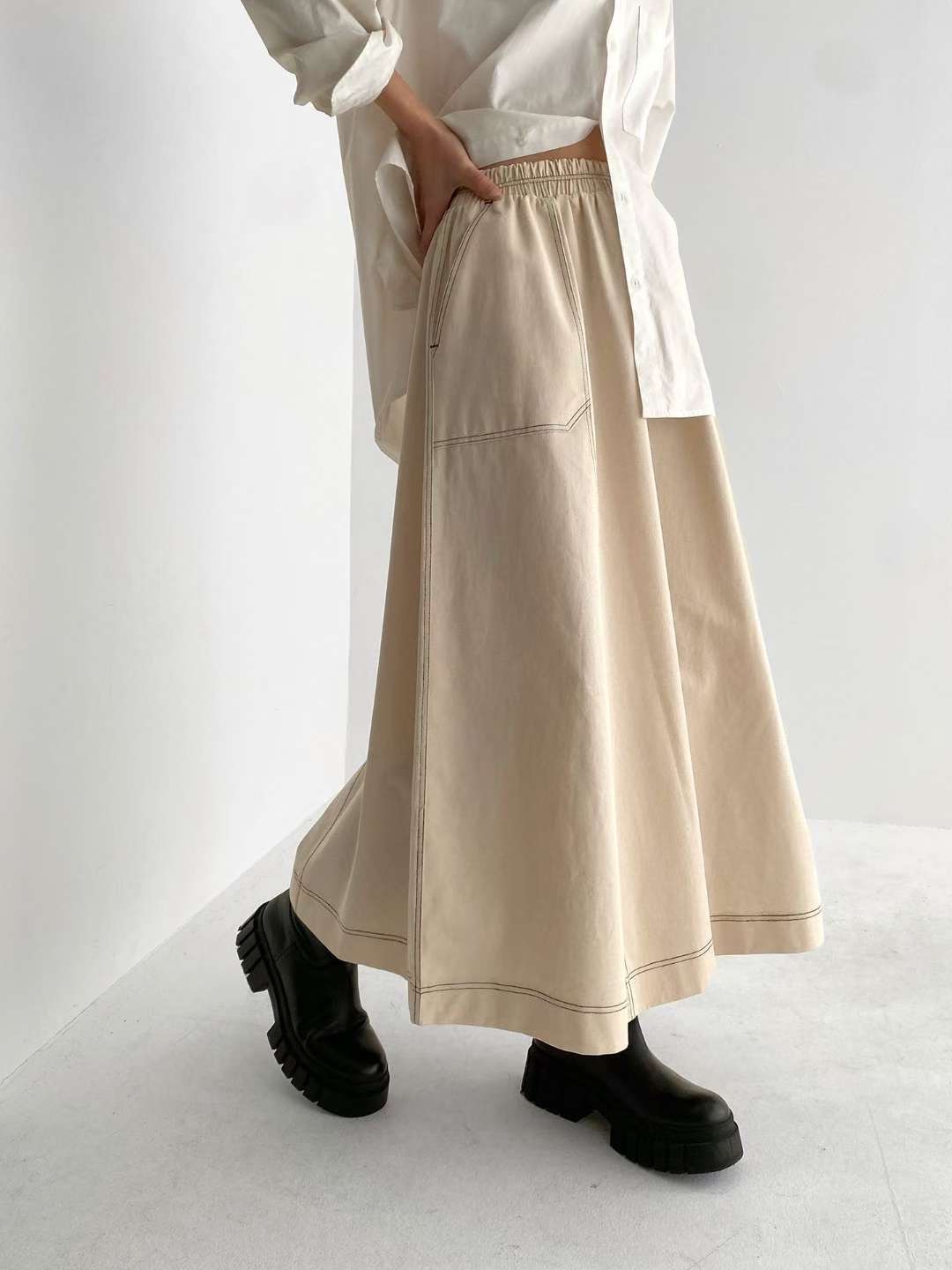 ALL IN-올인-T東大門㊣代購女裝新品25秋冬時尚熱賣長裙ALL IN長裙