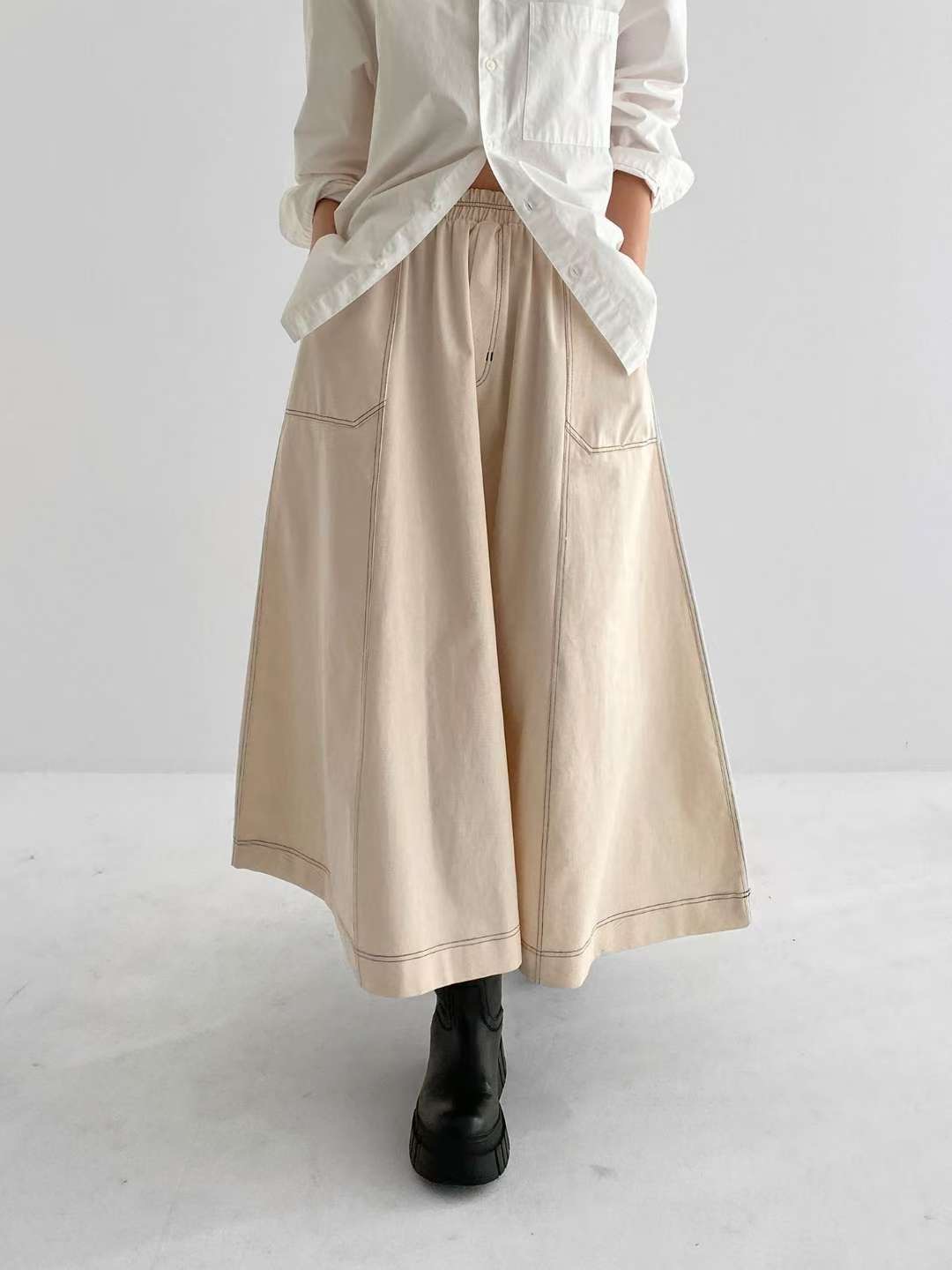 ALL IN-올인-T東大門㊣代購女裝新品25秋冬時尚熱賣長裙ALL IN長裙圖色1