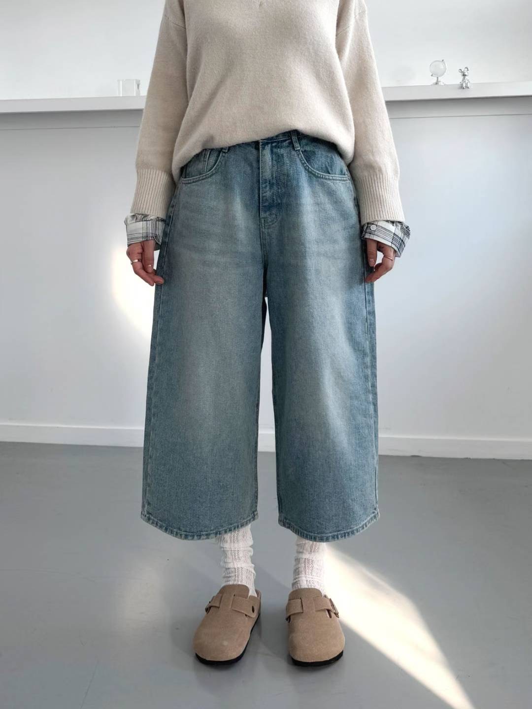 Theraw韓國代購㊣女裝新款職業熱賣休閑推薦時尚真品牛仔褲Theraw牛仔褲