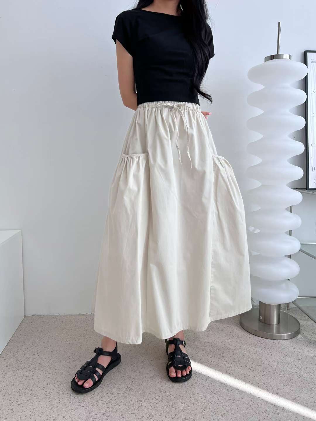 ALL IN-올인-T東大門㊣代購女士新款25秋冬時尚職業長裙ALL IN長裙圖色1