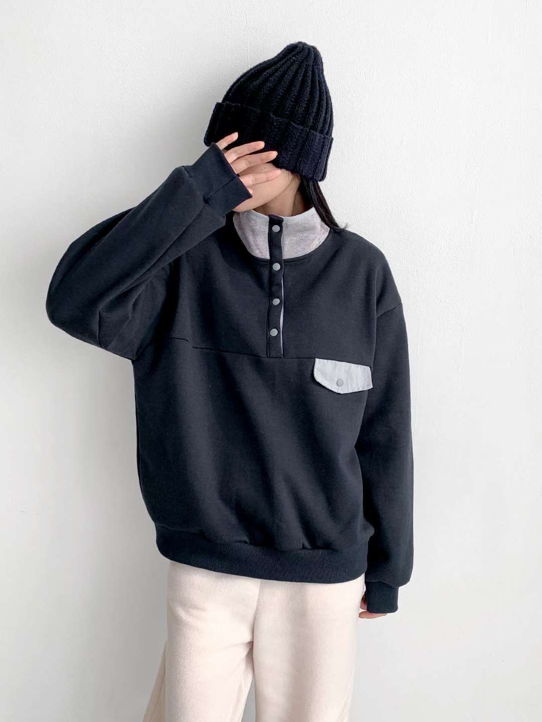 ALL IN-올인-T東大門㊣代購女裝新款真品熱賣時尚25秋冬衛衣ALL IN衛衣圖色1