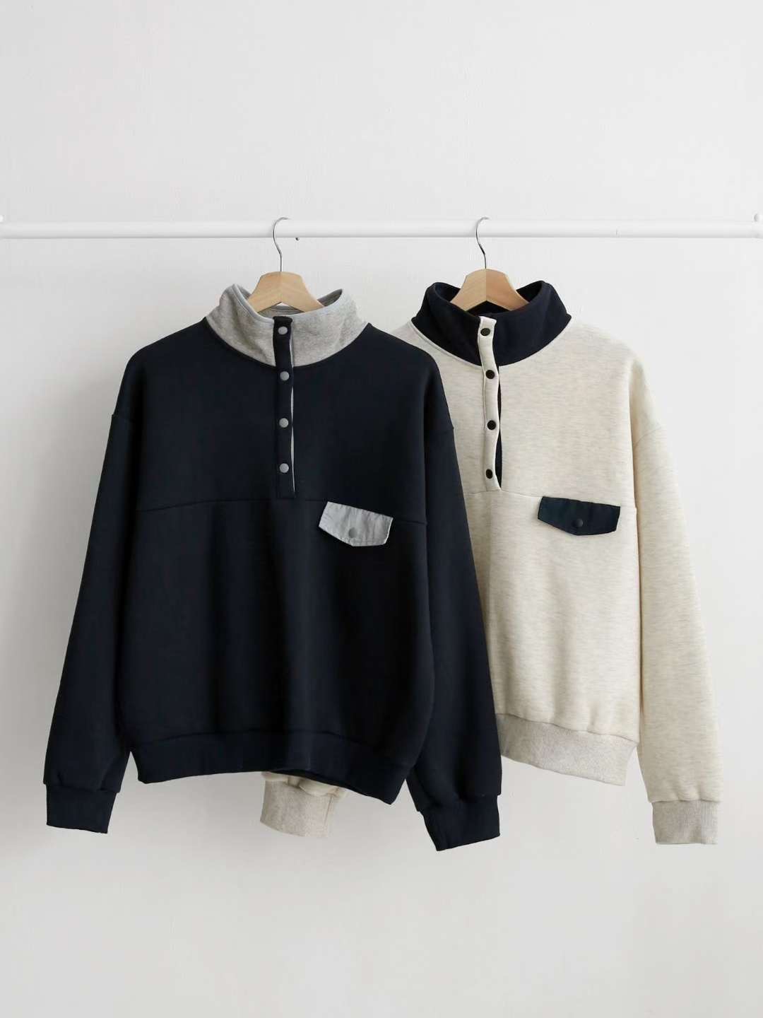 ALL IN-올인-T東大門㊣代購女裝新款真品熱賣時尚25秋冬衛衣ALL IN衛衣圖色2左二色