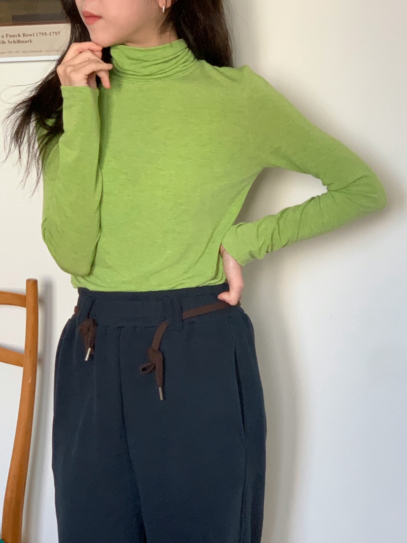 BEFORE SUNRISE東大門㊣實拍女裝新品人氣熱賣長袖T恤褶皺BEFORE SUNRISE長袖T恤