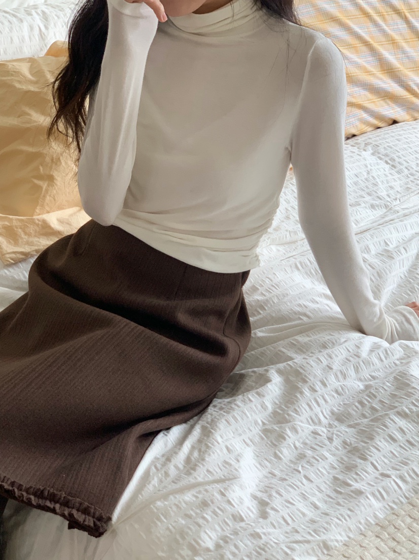 BEFORE SUNRISE東大門㊣實拍女裝新品人氣熱賣長袖T恤褶皺BEFORE SUNRISE長袖T恤