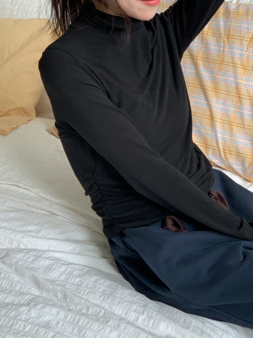 BEFORE SUNRISE東大門㊣實拍女裝新品人氣熱賣長袖T恤褶皺BEFORE SUNRISE長袖T恤