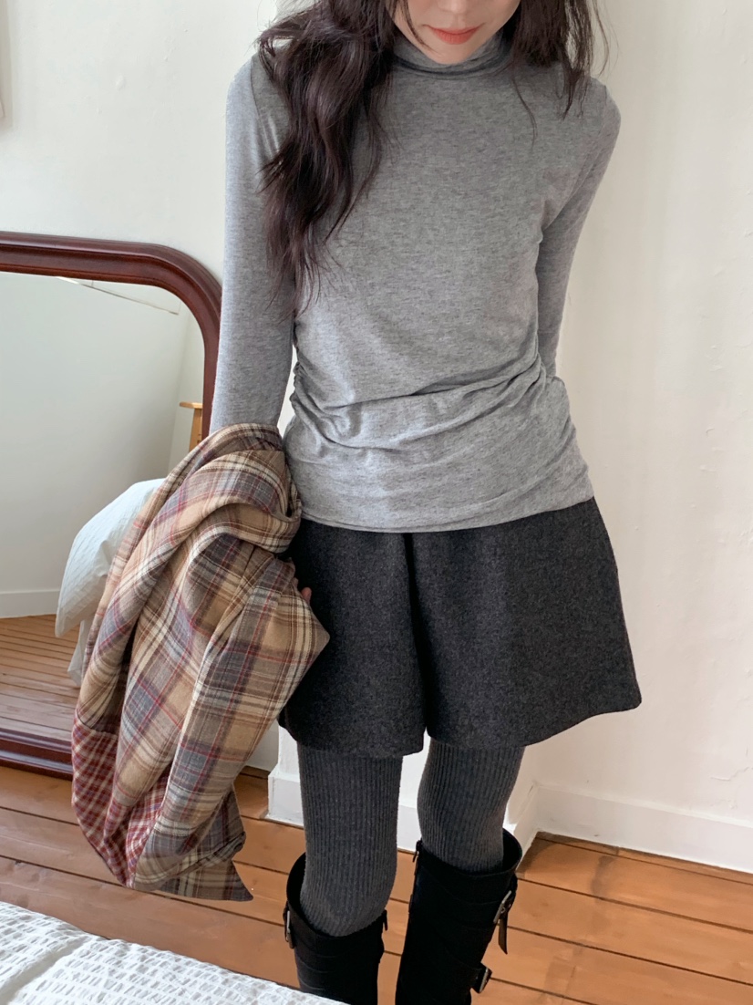 BEFORE SUNRISE東大門㊣實拍女裝新品人氣熱賣長袖T恤褶皺BEFORE SUNRISE長袖T恤