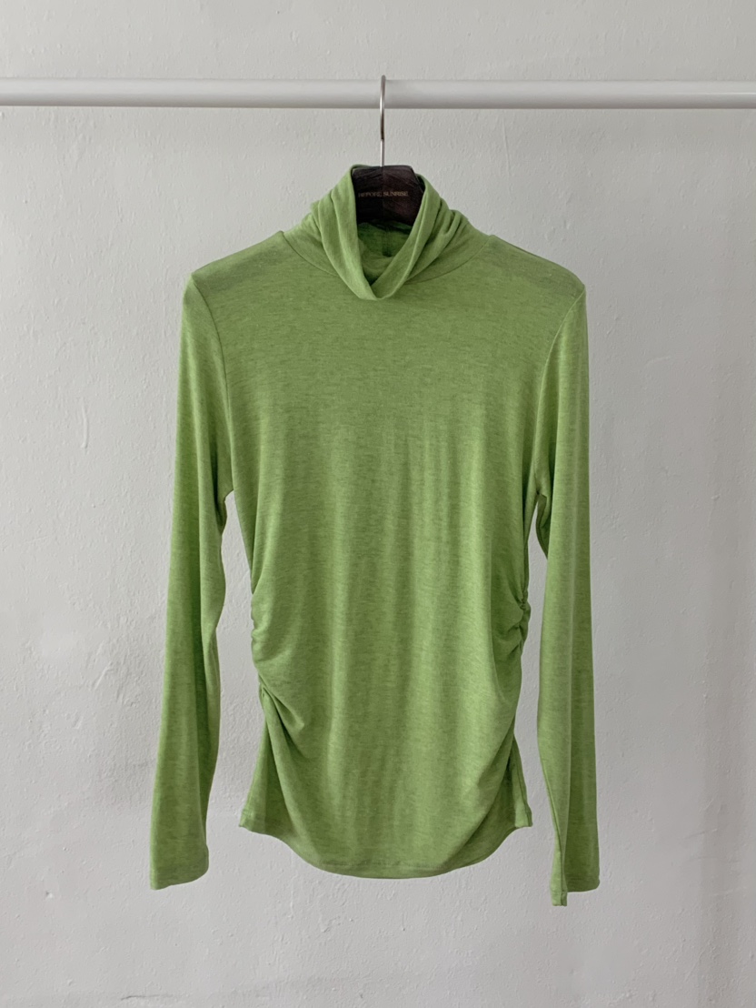 BEFORE SUNRISE東大門㊣實拍女裝新品人氣熱賣長袖T恤褶皺BEFORE SUNRISE長袖T恤圖色3