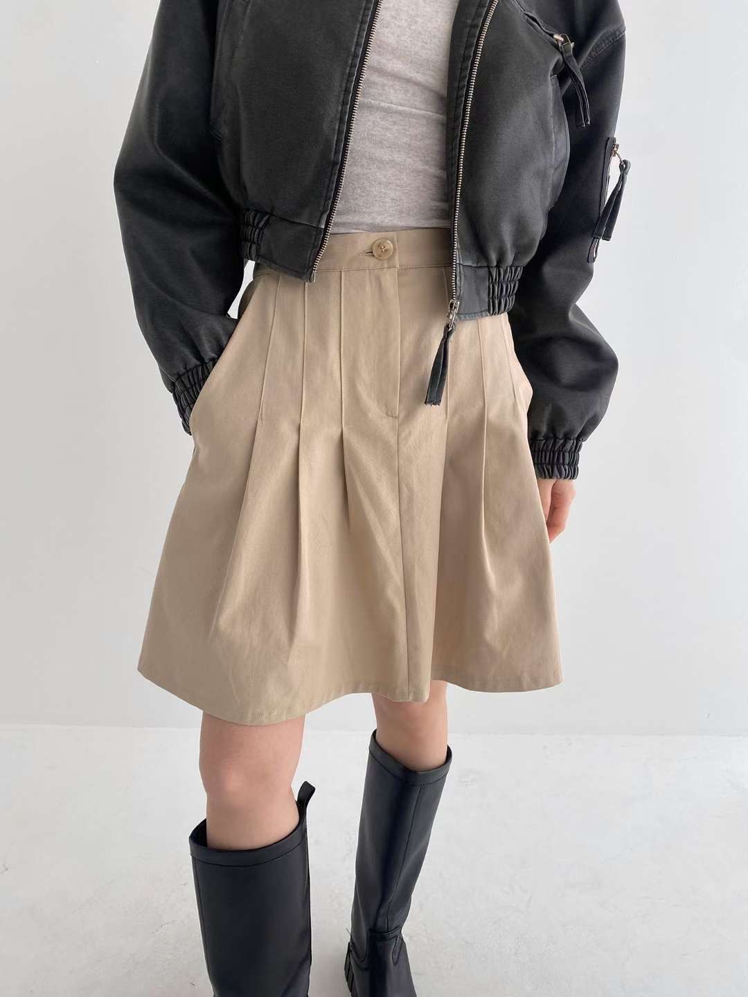 ALL IN-올인-T東大門㊣實拍女裝新款真品熱賣半身裙中短裙ALL IN半身裙/中短裙圖色1