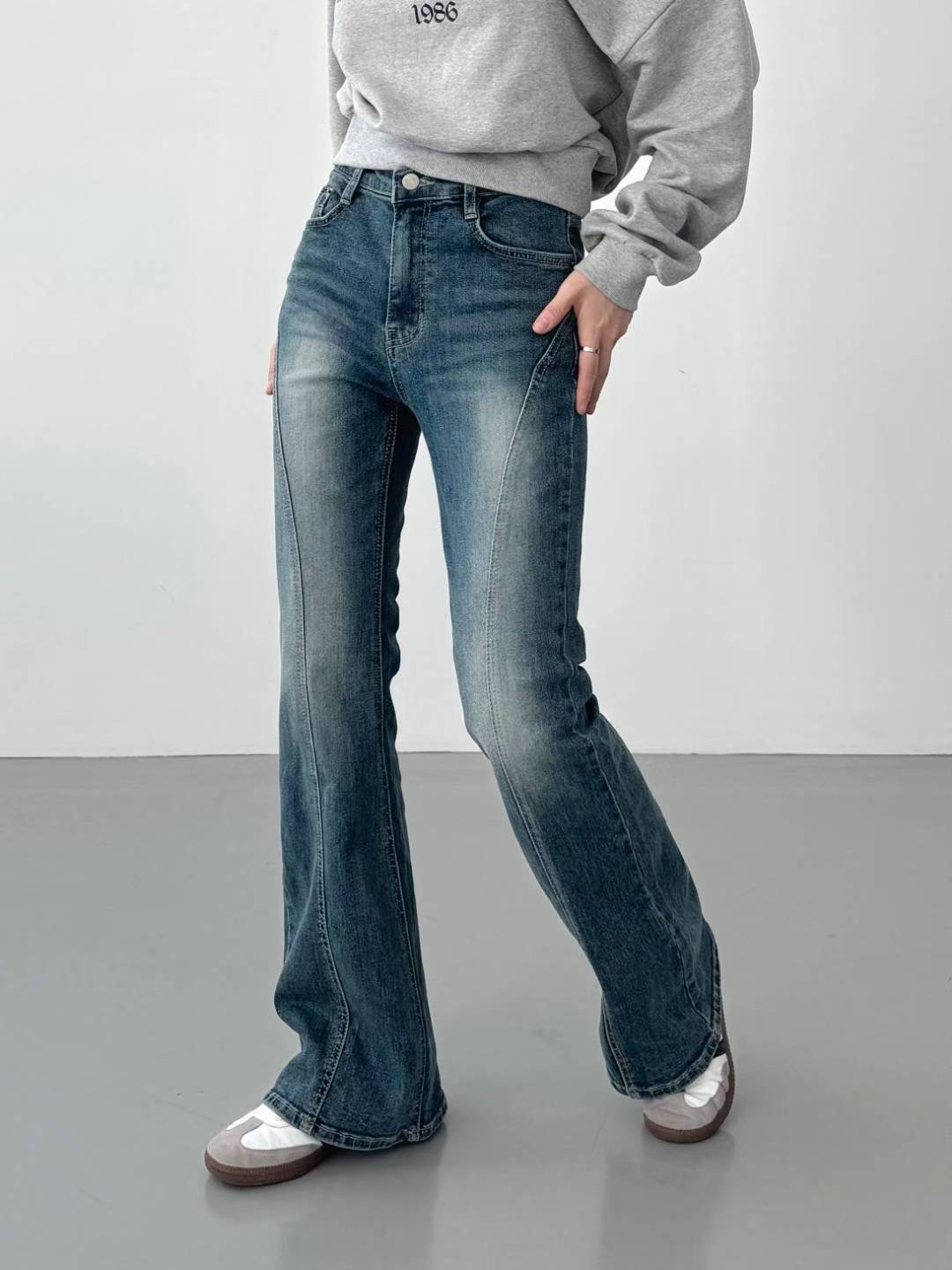 Theraw東大門㊣代購女士新品人氣熱賣真品推薦休閑25秋冬牛仔褲Theraw牛仔褲圖色1