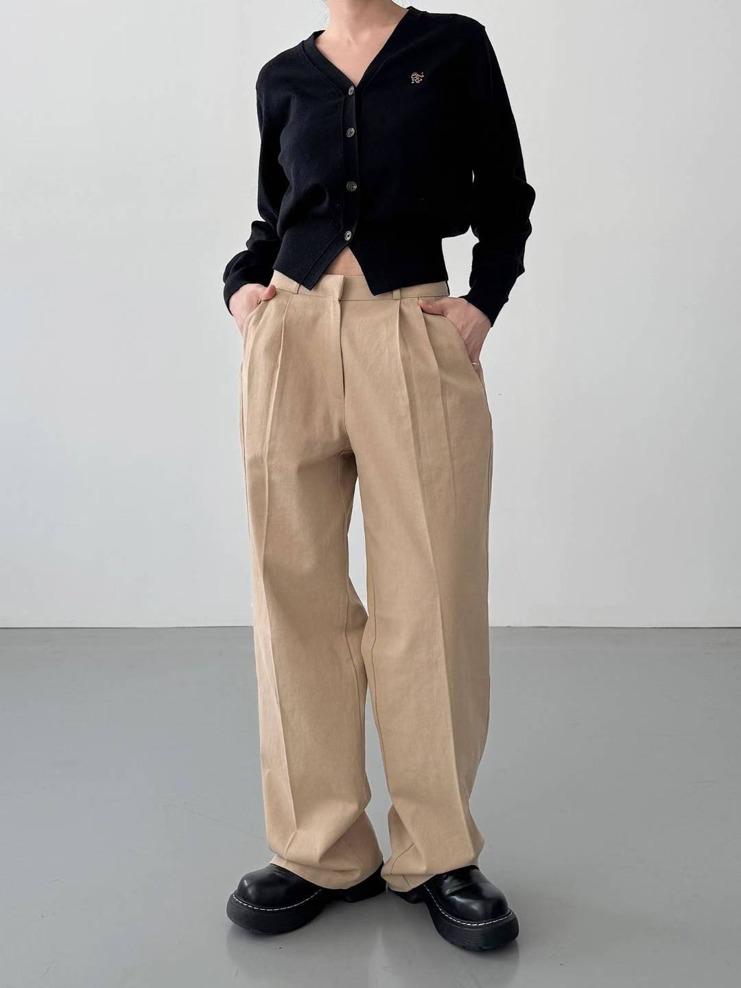 Theraw東大門㊣代購女裝新款真品職業推薦25秋冬時尚休閑褲Theraw休閑褲圖色1