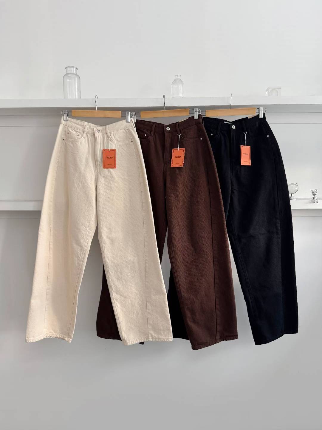 Theraw東大門㊣直郵女士新品真品推薦時尚25秋冬職業牛仔褲Theraw牛仔褲圖色3左三色