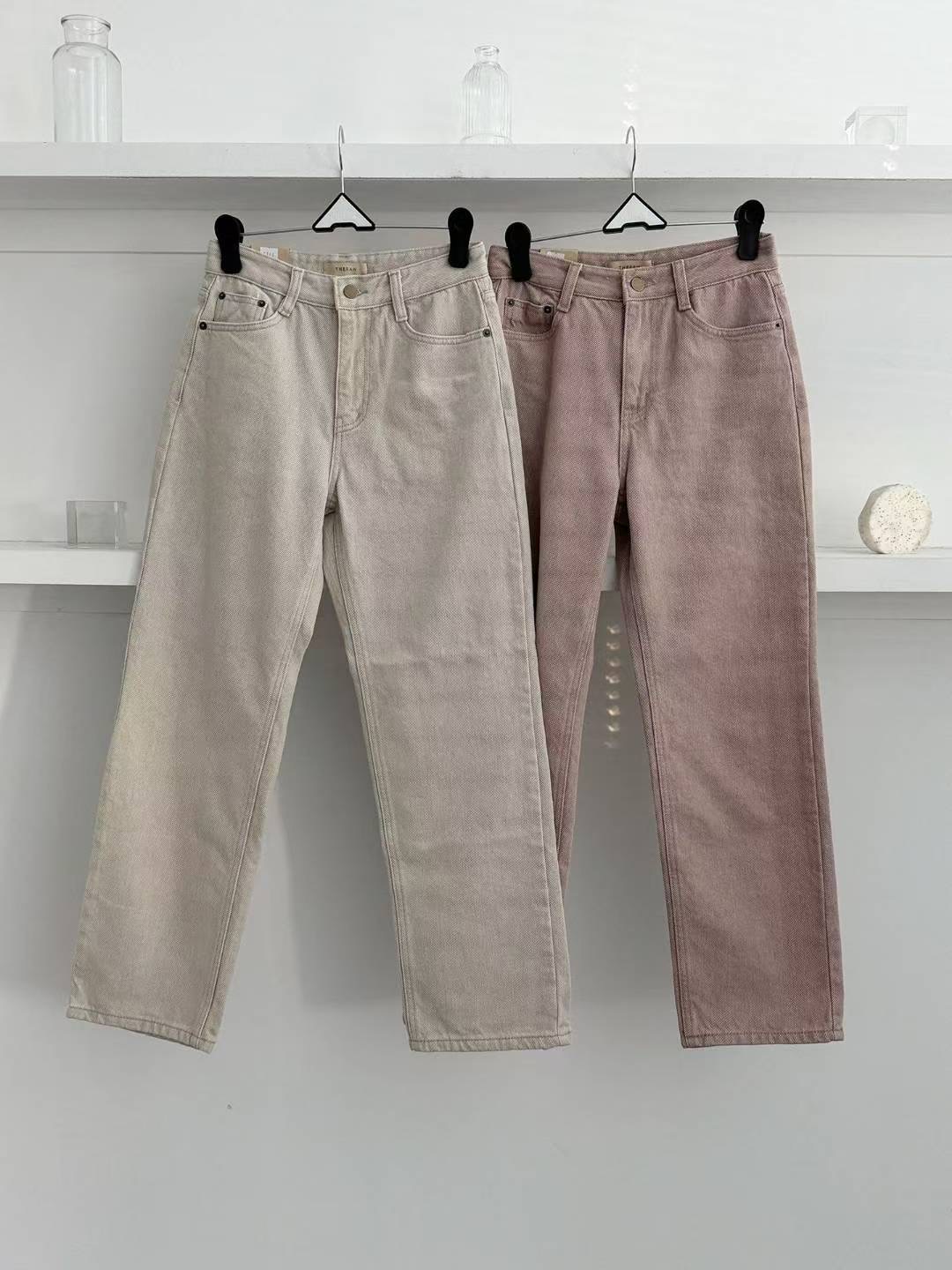 Theraw韓國直郵㊣女士新品推薦真品時尚休閑熱賣人氣牛仔褲Theraw牛仔褲