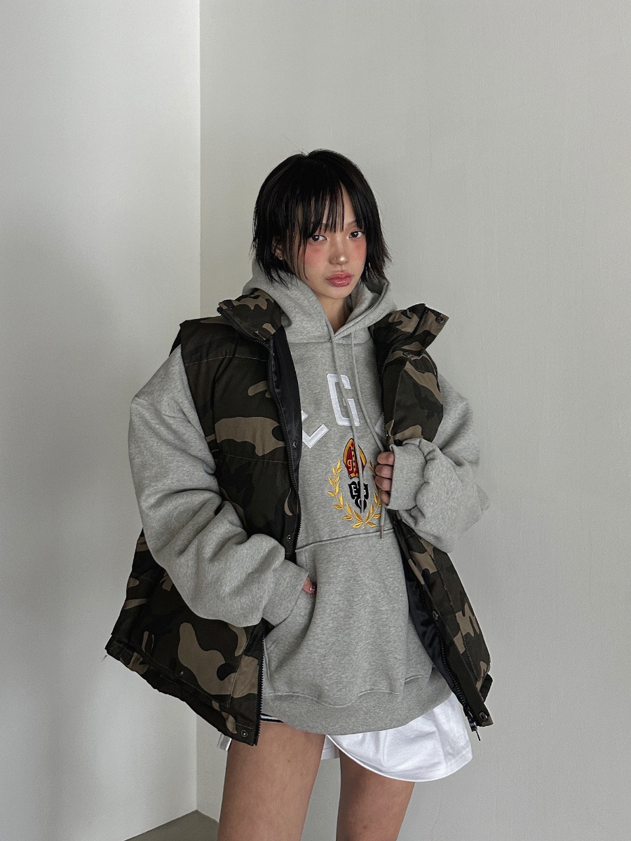 OURWAVE/OUR ROOM東大門㊣實拍女士新款人氣休閑馬甲迷彩Our Wave/Our Room馬甲