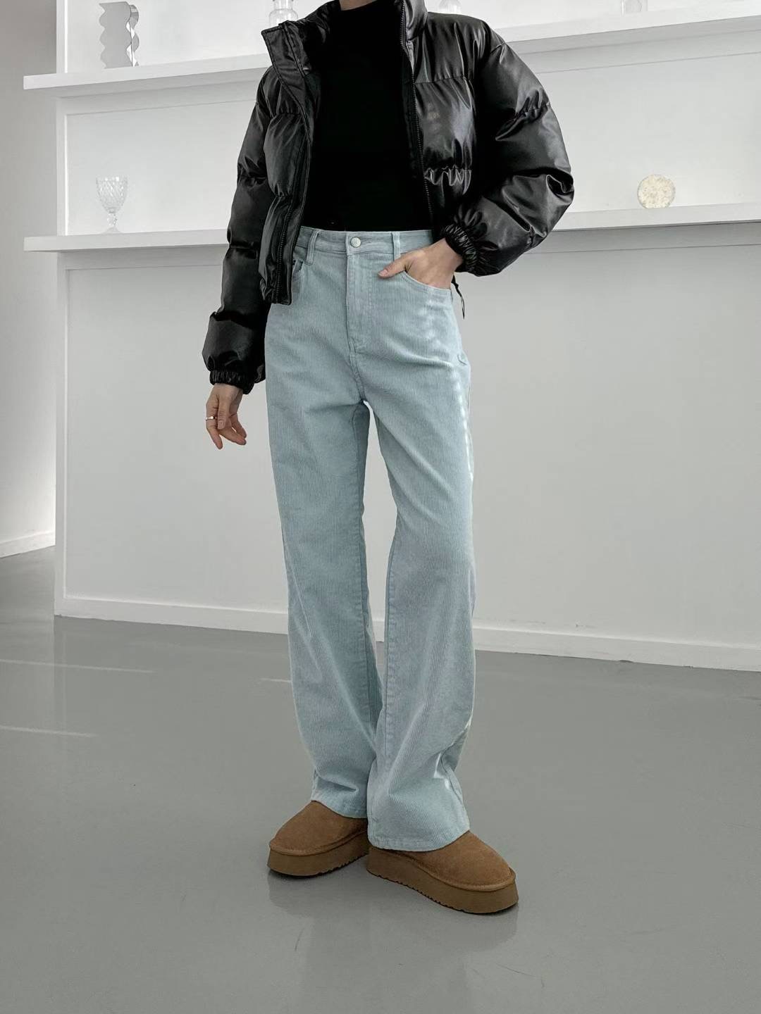 Theraw東大門㊣實拍女裝新款休閑時尚25秋冬職業人氣牛仔褲Theraw牛仔褲圖色2