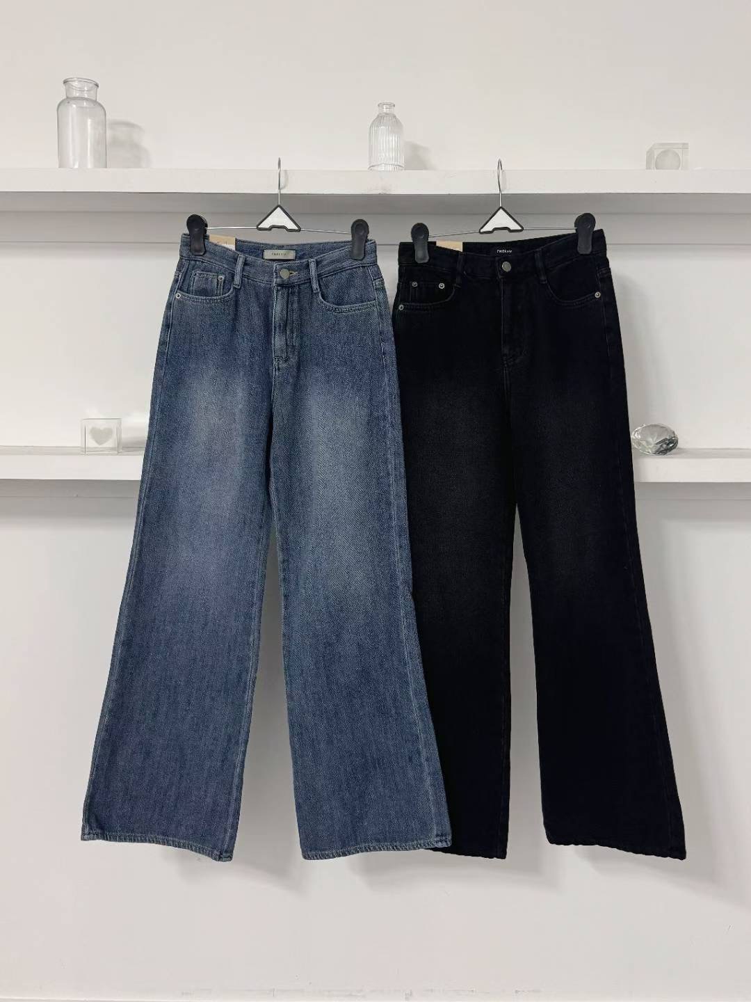 Theraw東大門㊣直郵女裝新款時尚熱賣真品推薦人氣職業牛仔褲Theraw牛仔褲圖色2左二色