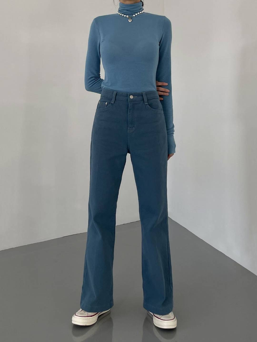 Theraw韓國代購㊣女士新款熱賣休閑推薦25秋冬人氣真品牛仔褲Theraw牛仔褲圖色3