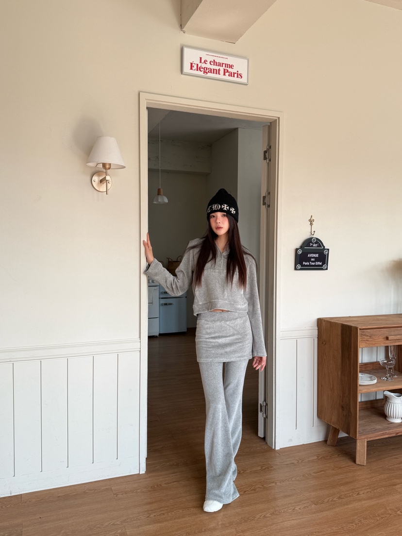 MARKE-P韓國代購㊣女士新款時尚真品25秋冬熱賣裙褲修身絲絨MARKE-P裙褲