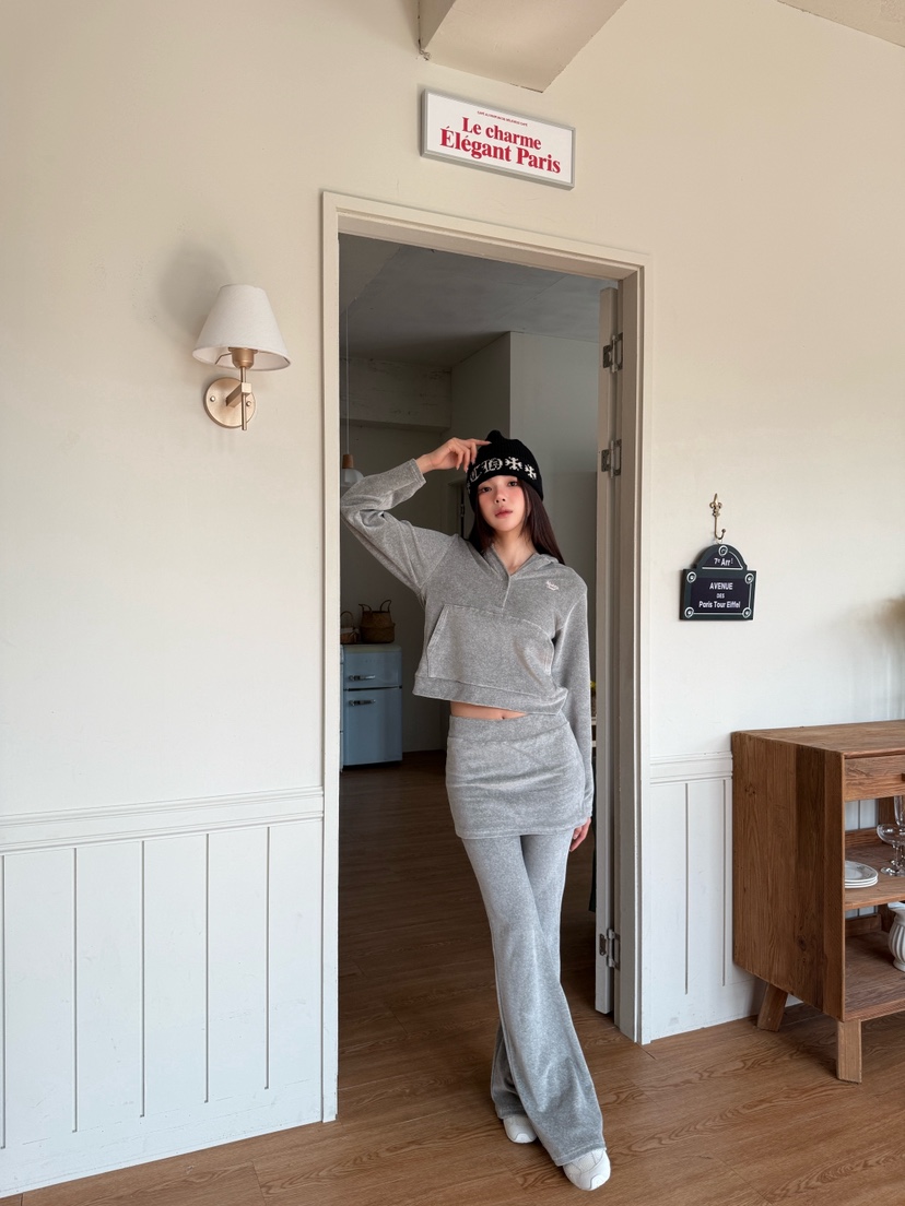 MARKE-P韓國代購㊣女士新款時尚真品25秋冬熱賣裙褲修身絲絨MARKE-P裙褲