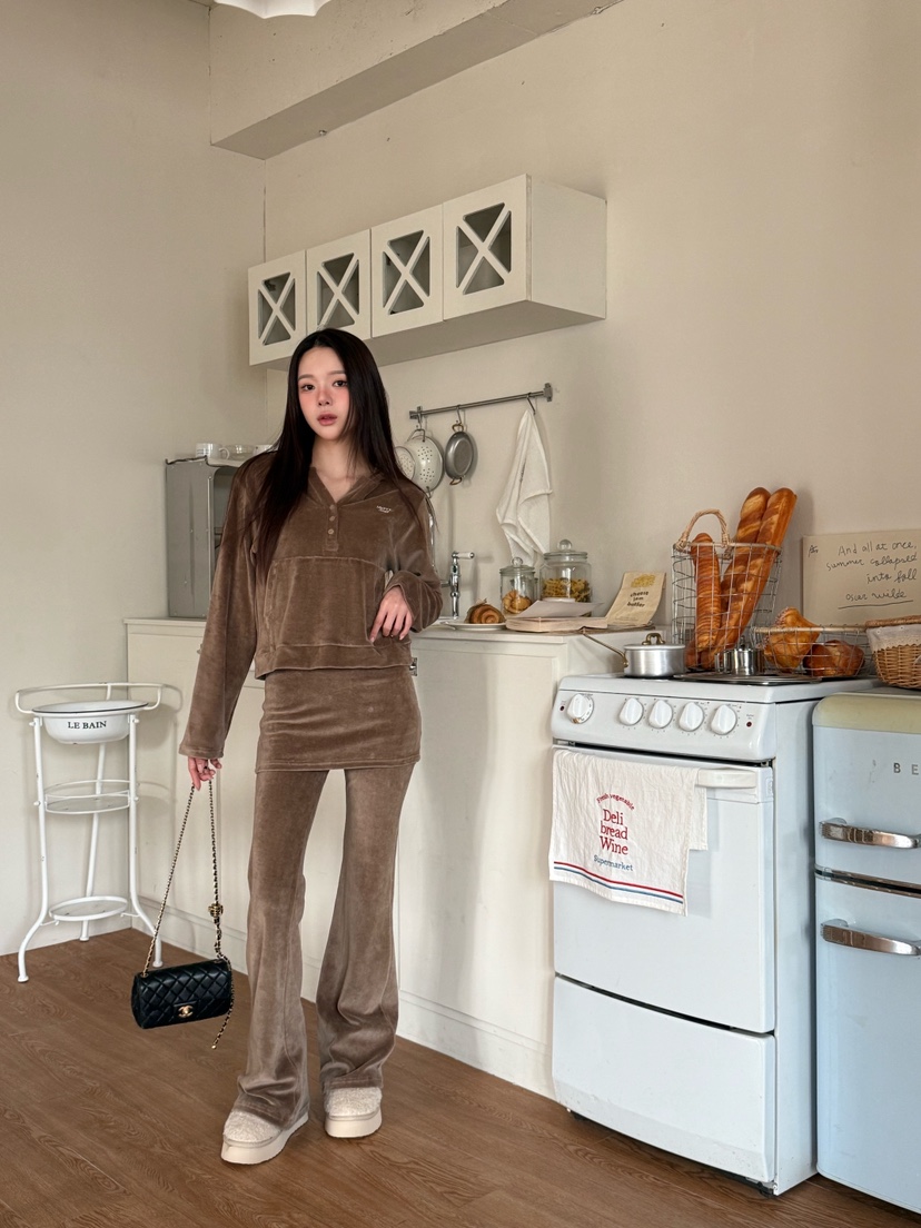 MARKE-P韓國代購㊣女士新款時尚真品25秋冬熱賣裙褲修身絲絨MARKE-P裙褲