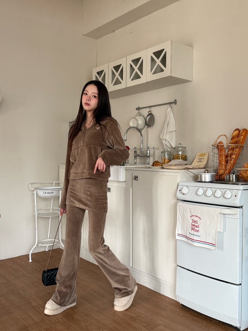 MARKE-P韓國代購㊣女士新款時尚真品25秋冬熱賣裙褲修身絲絨MARKE-P裙褲