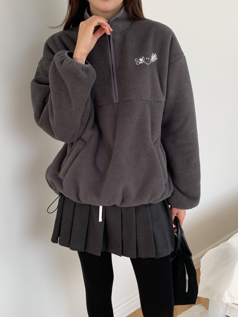 YES東大門㊣直郵女士新品25秋冬推薦休閑時尚真品職業衛衣拉鏈YES衛衣