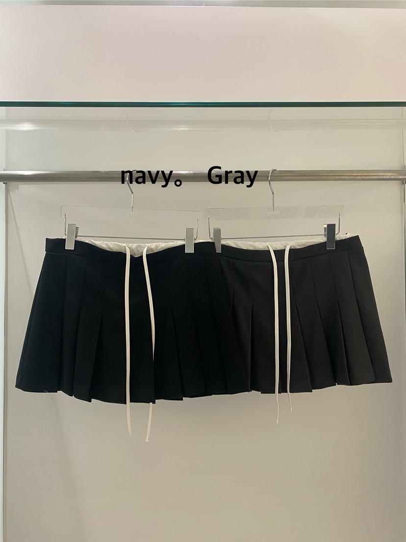 YES韓國代購㊣女士新款時尚25秋冬熱賣休閑推薦裙褲百褶褶裙YES裙褲