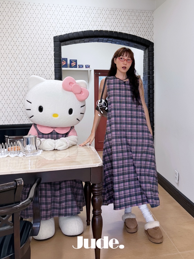 HEYJUDE東大門㊣代購女士新品時尚人氣熱賣推薦休閑25秋冬連衣裙HEYJUDE連衣裙